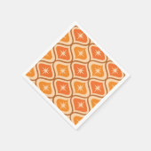 ミッドセンチュリーアトミックスターバストオンオレンジオギー スタンダードカクテルナプキン (角)