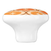 ミッドセンチュリーアトミックスターバストオンオレンジオギー セラミックノブ (側面)