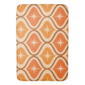 ミッドセンチュリーアトミックスターバストオンオレンジオギー バスマット (正面縦)