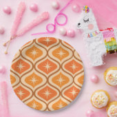 ミッドセンチュリーアトミックスターバストオンオレンジオギー ペーパープレート (パーティー)