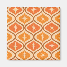 ミッドセンチュリーアトミックスターバストオンオレンジオギー マグネット