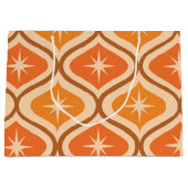 ミッドセンチュリーアトミックスターバストオンオレンジオギー ラージペーパーバッグ (正面)