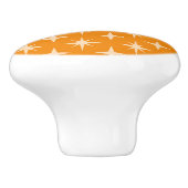 ミッドセンチュリーアトミックスターバストオンオレンジ セラミックノブ (側面)