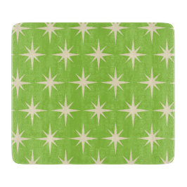 ミッドセンチュリーアトミックスターバストオンライムグリーン カッティングボード