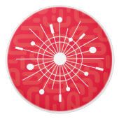 ミッドセンチュリーアトミックスノーフレークスターバストスプートニクMCM セラミックノブ (正面)