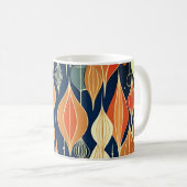 ミッドセンチュリーアトミックドロップズオークルモダンレトロ コーヒーマグカップ (正面右)