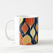 ミッドセンチュリーアトミックドロップズオークルモダンレトロ コーヒーマグカップ (左)