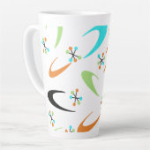 ミッドセンチュリーアトミックラテマグカップ カフェラテマグ (左アングル)