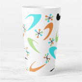 ミッドセンチュリーアトミックラテマグカップ カフェラテマグ (正面)