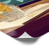 ミッドセンチュリーアトミックレトロ未来的パーティールーム ポスター (コーナー)