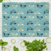 ミッドセンチュリーアトミック子猫キッチンタオル キッチンタオル (折り畳み)