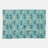 ミッドセンチュリーアトミック子猫キッチンタオル キッチンタオル (横)