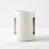 ミッドセンチュリーアトミック未来的シトラスマルティーニバー コーヒーマグカップ (中央)