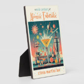 ミッドセンチュリーアトミック未来的シトラスマルティーニバー フォトプラーク (側面)