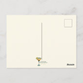 ミッドセンチュリーアトミック未来的シトラスマルティーニバー ポストカード (裏面)