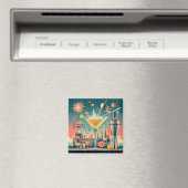 ミッドセンチュリーアトミック未来的シトラスマルティーニバー マグネット (インサイチュ (食洗機))