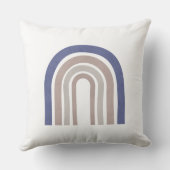 ミッドセンチュリーアーチ – 青とベージュ クッション (裏面)