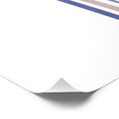 ミッドセンチュリーアーチ – 青とベージュ フォトプリント            (角)