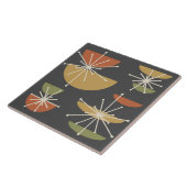 ミッドセンチュリーアートボウル数々のスターバスト色 タイル (側面)