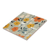 ミッドセンチュリーインスパイアフローラのシームレスなパターン タイル (側面)