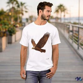 ミッドセンチュリーイーグル | レトロなビンテージの飛ぶ鳥の芸術 Tシャツ