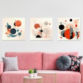 ミッドセンチュリーウォールアートセット (リビング)