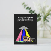 ミッドセンチュリーエイリアンUFO目撃ロズウェル葉書 ポストカード (スタンド正面)