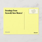 ミッドセンチュリーエイリアンUFO目撃ロズウェル葉書 ポストカード (裏面)