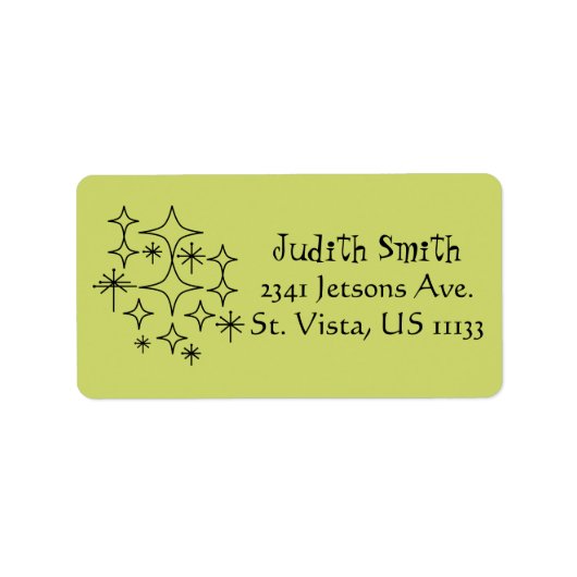 ミッドセンチュリーエモダンラダイヤモンドスターバストカスタム ラベル (正面)