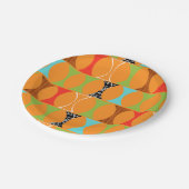 ミッドセンチュリーオモダンレンジパターン紙プレート ペーパープレート (アングル)