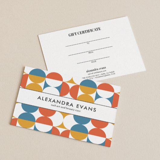 ミッドセンチュリーオレンジブルーイエロービジネス