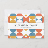 ミッドセンチュリーオレンジブルーイエロービジネス (正面)