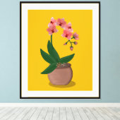 ミッドセンチュリーオーキモダンッドイラストレーション キャンバスプリント (インサイチュ (ウッドフロア))