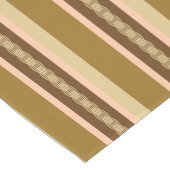 ミッドセンチュリーオーニングストライプ – タンと桃 ショートテーブルランナー (コーナー)