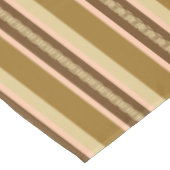 ミッドセンチュリーオーニングストライプ – タンと桃 テーブルクロス (アングル)