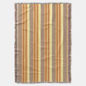ミッドセンチュリーオーニングストライプ – 地球ニュートラル スローブランケット (正面縦)