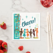 ミッドセンチュリーカクテモダンル婚約パーティ スタンダードカクテルナプキン (インサイチュ)