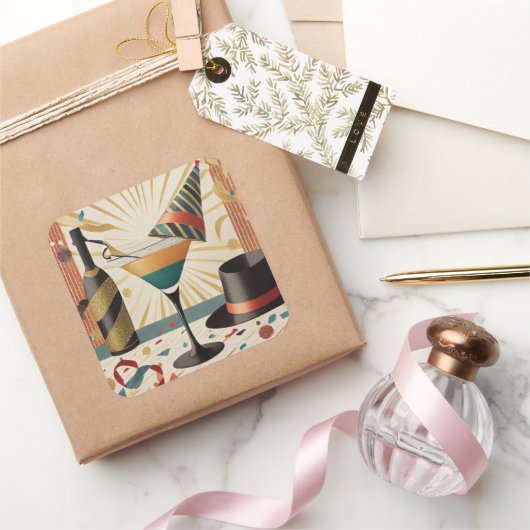 ミッドセンチュリーカクテルアワー – New Yeve スクエアシール (ギフト)