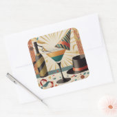 ミッドセンチュリーカクテルアワー – New Yeve スクエアシール (封筒)