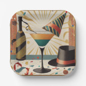 ミッドセンチュリーカクテルアワー – New Yeve ペーパープレート (正面)