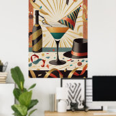 ミッドセンチュリーカクテルアワー – New Yeve ポスター (ホームオフィス)