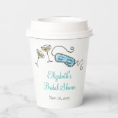 ミッドセンチュリーカクテルパーティーハンドハ図解入りの、写真付きのンド 紙コップ (裏面)