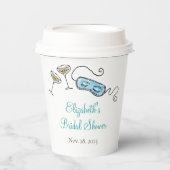 ミッドセンチュリーカクテルパーティーハンドハ図解入りの、写真付きのンド 紙コップ (正面)