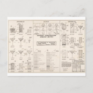 ミッドセンチュリーカクテル建築表 ポストカード