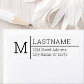 ミッドセンチュリーカスタムファミリー名 – 差出人住所 ラベル (インサイチュ)