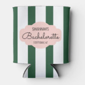ミッドセンチュリーカバナストライプバチェロレッテ/ブライドメイド 缶クーラー (正面)