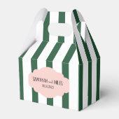 ミッドセンチュリーカバナストライプビーチ結婚式 フェイバーボックス (裏面サイド)