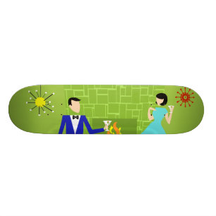 ミッドセンチュリーカモダンップルスケートボード スケートボード