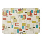 ミッドセンチュリーカラフルの幾何モダンパターン バスマット (正面)