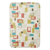 ミッドセンチュリーカラフルの幾何モダンパターン バスマット (正面縦)